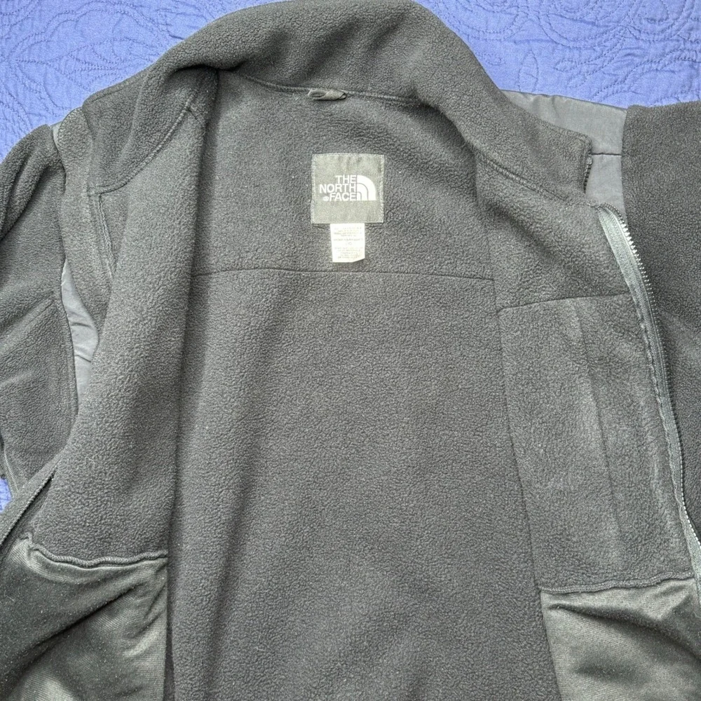 The North Face Denali Polartec Fleece Jacket Black Full Zip Mens Large